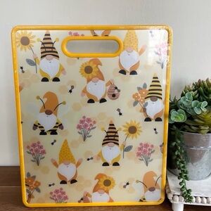 New Farmhouse Bee Gnome & Sunflowers Cutting Board